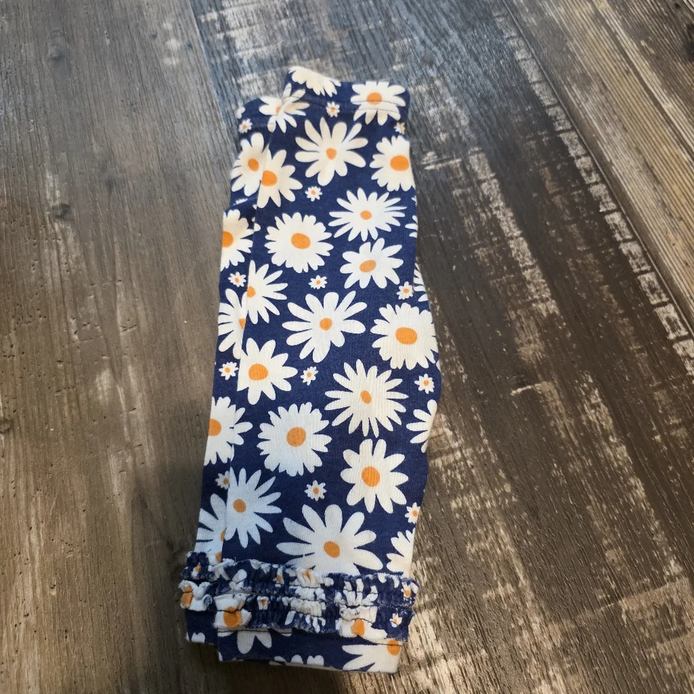 Carter's Blue and White Floral Leggings